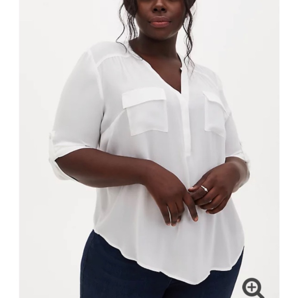 TORRID Harper Georgette White Pullover 4x